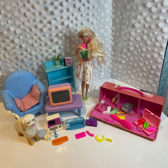 Vintage Little Tikes Barbie Just My Size 📺 Living Room - Picture 16 of 16